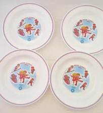 4 Pc  1984 Corelle Campbell's Soup USA Winter Olympics Sarajevo Bowl Plate