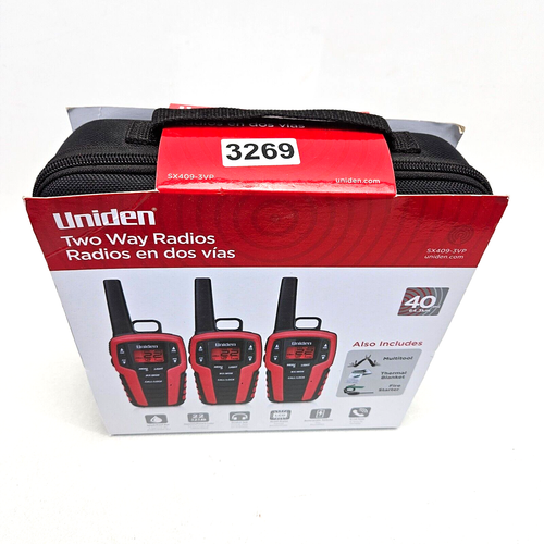 Uniden SX409-3VP 32 Mile 22 Channel Two-Way Radios - Red, Pack of 3 - Picture 2 of 17