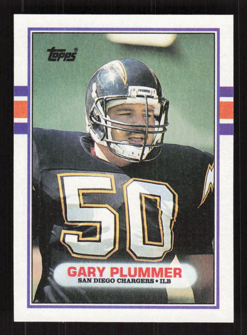 1989 Topps #305 Gary Plummer Rookie San Diego Chargers