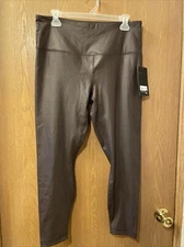90 Degree By Reflex Leggings Chocolate Brown XL Poly / Spandex New W/ Tags
