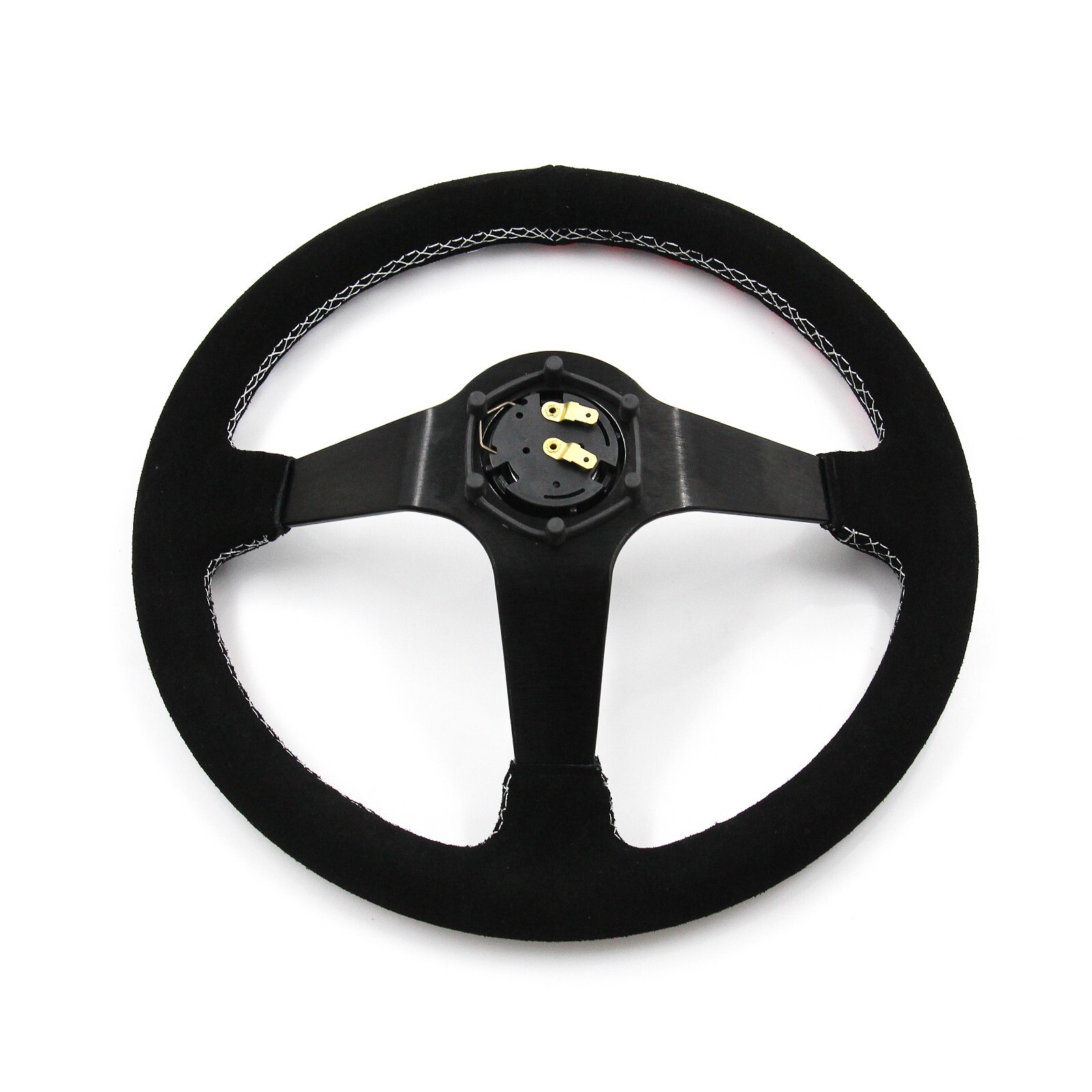 3"Deep Dish JDM 6BOLT Steering Wheel Racetrack Strong Grip Suede Leather John eBay