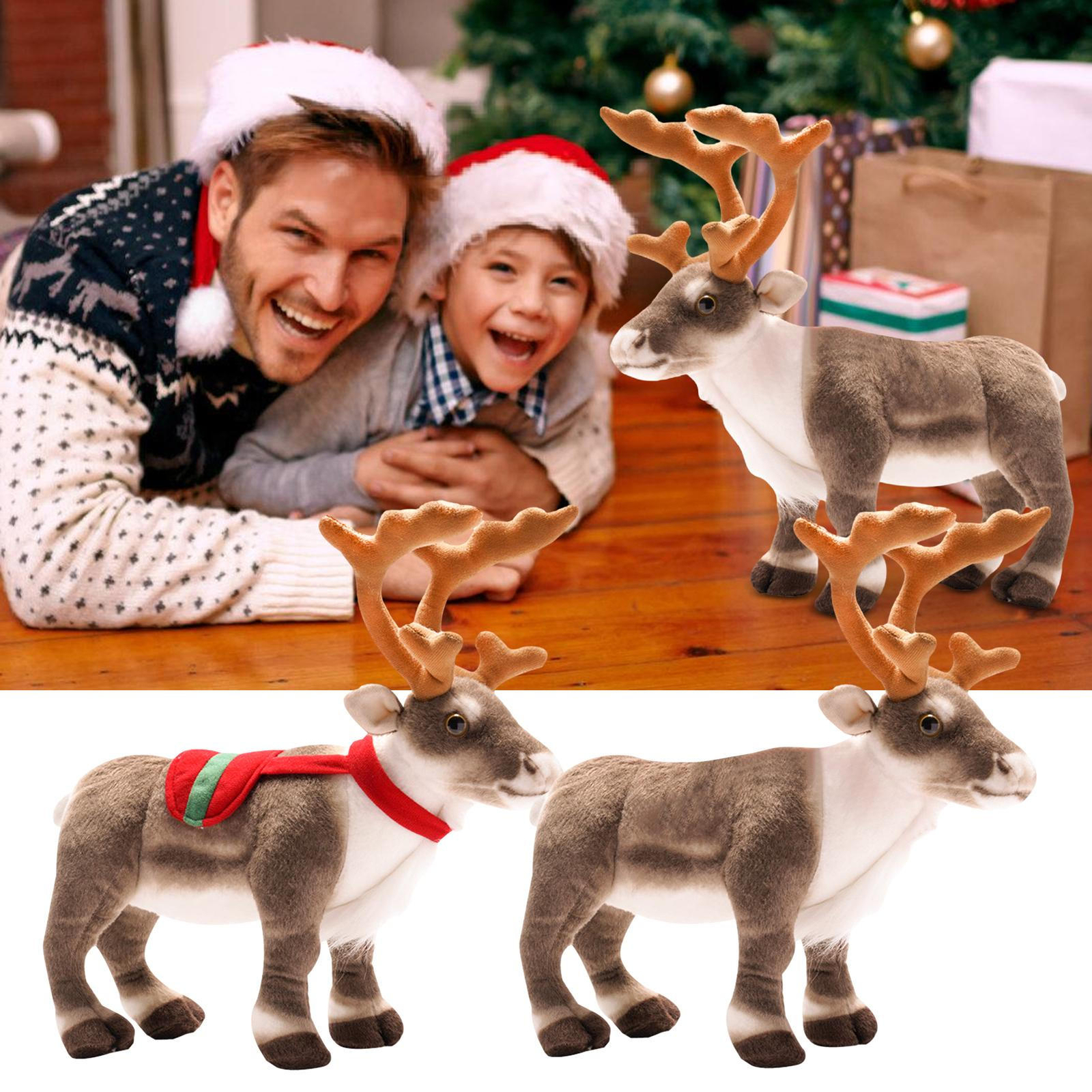 Simulation Reindeer Plush Toy Christmas Deer Decor Stuffed animal toy Gift