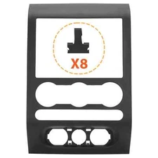 Dash Radio Bezel Center Trim Panel Fit For 2004-2008 Ford F-150 F150 Black 2007