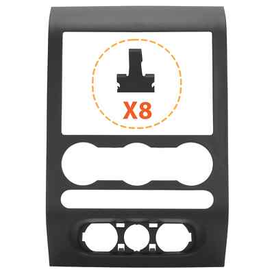 Fit For 04-08 Ford F150 Dash Center Trim Panel Radio Surround Bezel Panel Black