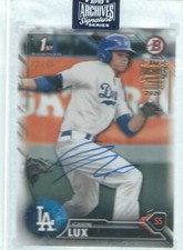 GAVIN LUX 2020 TOPPS ARCHIVES 2016 BOWMAN 1ST ON CARD AUTO PROSPECT #D 22/46