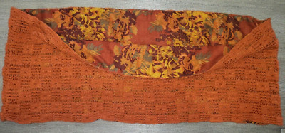 womens LINED INFINITY SCARF XHILIRATION rust color FLOWERS INSIDE very soft WARM