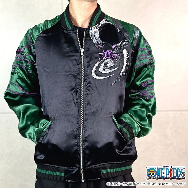 Karakuri Soul x ONE PIECE Roronoa Zoro Embroidered Jacket BLACK