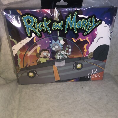 Men's Shoe Sizes 6-12 Rick And Morty 12 Days of Socks
