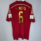 Spain National Team 2014/2015 Home Football #6 Iniesta Shirt Jersey Adidas