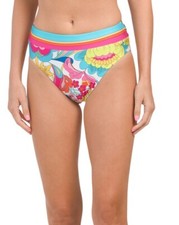 NWT Trina Turk Womens Fontaine High Waist Printed Swim Bottom Size 6