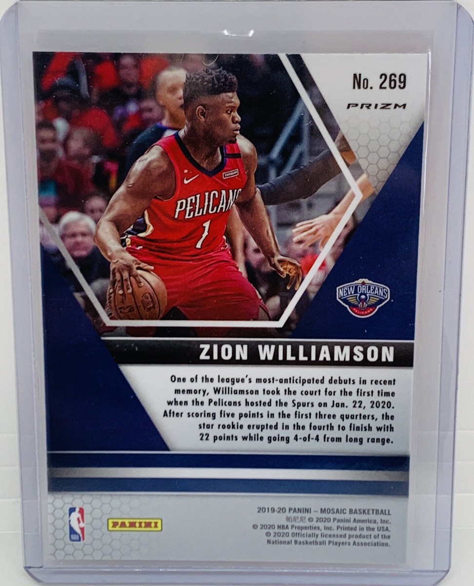 2019-20 Mosaic Zion Williamson NBA Debut Rookie RC Reactive Orange
