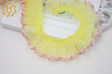 1 1/2 inch wide ruffled organza lace ribbon price per yard select color