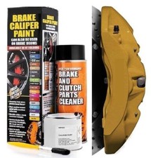 suits MAZDA (ET-KIT) GOLD GLOSS Brake Caliper Paint Brush On KIT+gloves