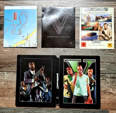 Grand Theft Auto (GTA) V 5 Limited Special Collectors Steelbook Edition PS4 