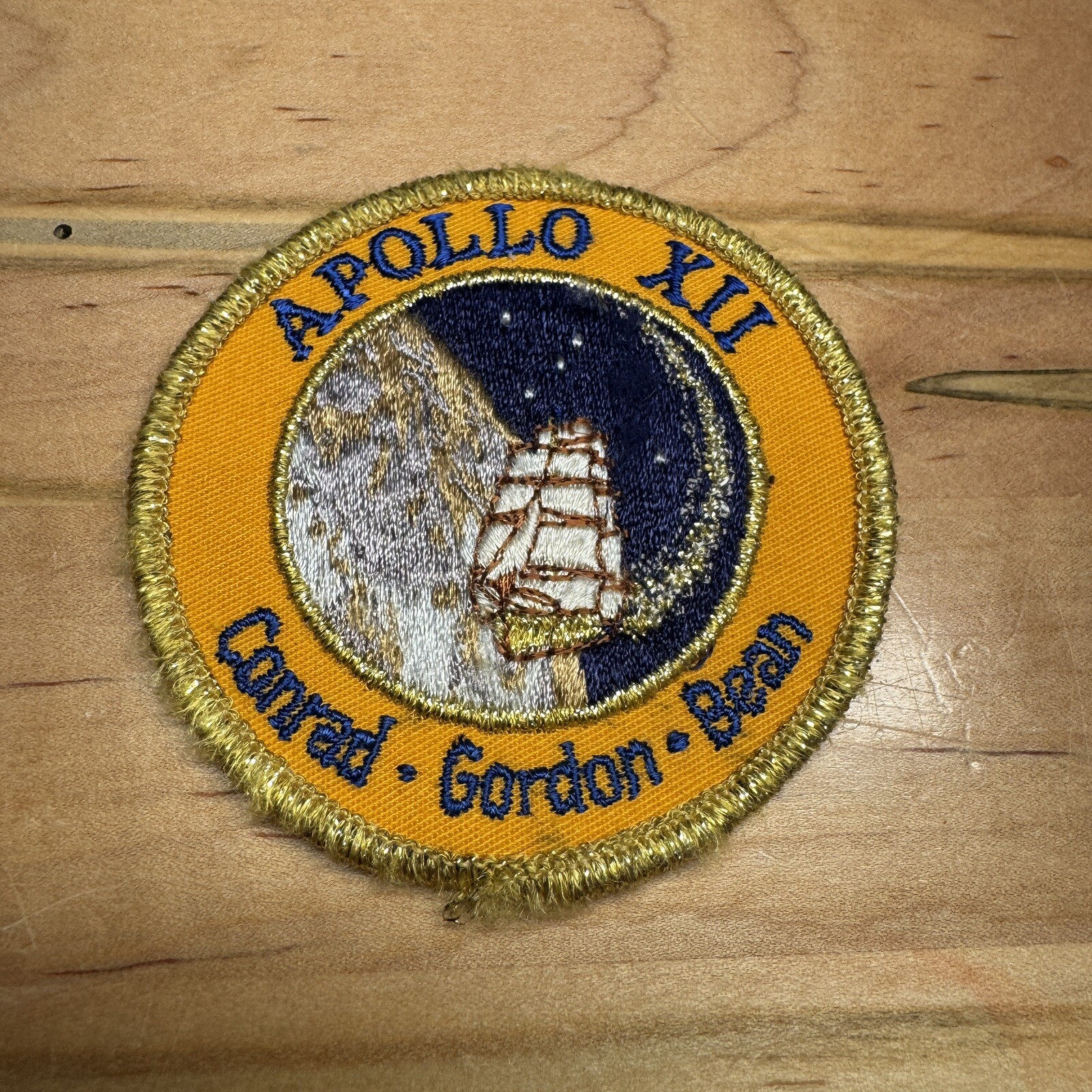 Vintage APOLLO XII SOUVENIR SPACE MISSION PATCH EMBROIDERED ON TWILL (3 ...