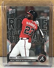 2022 TOPPS NOW #OS-35 MICHAEL HARRIS II BRAVES ROOKIE of the Year Award Winner
