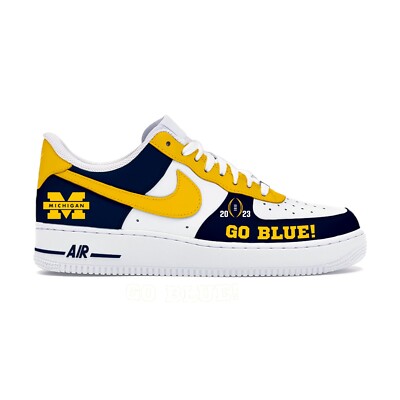 University of Michigan Custom Painted Air Force 1 | eBay display picture 1