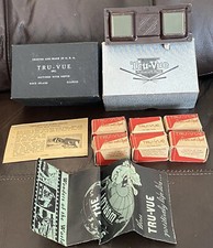 VTG Tru-Vue Bakelite 3-D Viewer Pictures Depth 6 Reels Box Manuals