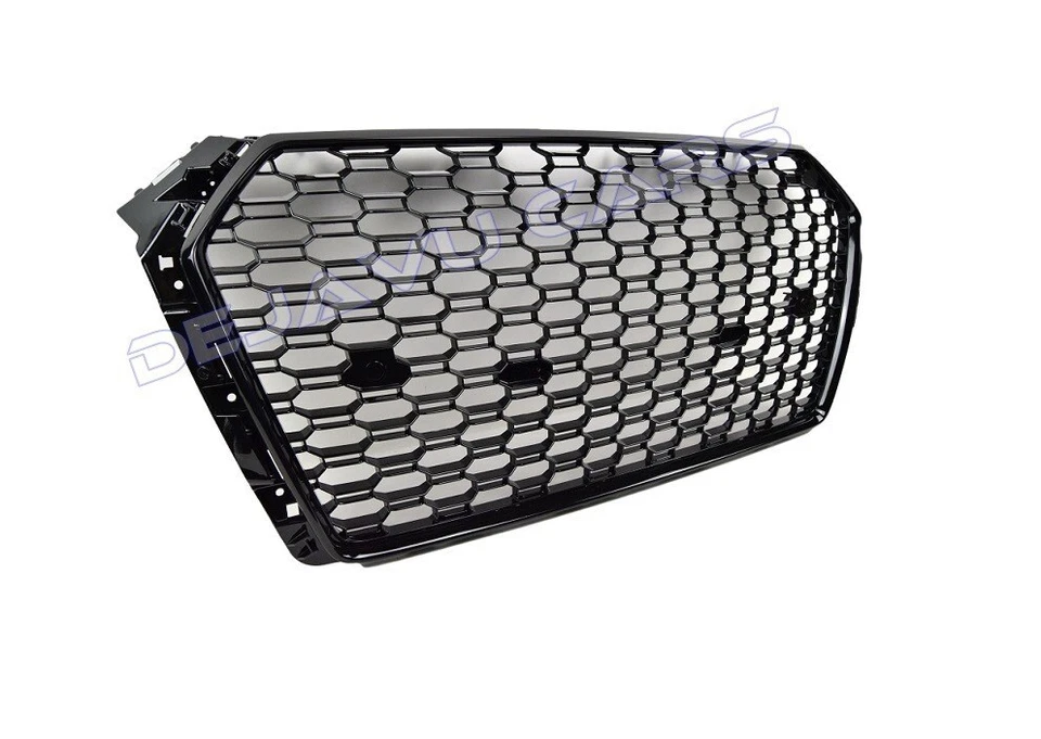 RS4 Look Kühlergrill Tuning Wabengrill Schwarz für Audi A4 B9 / S4 / S line - Bild 3 von 4