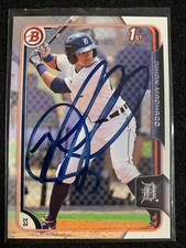2015 Bowman 1st Cards Dixon Machado On Card Auto #BP5 Detroit Tigers 🔥⚾️🔥