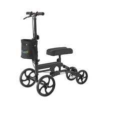 Adjustable Medical Folding Steerable Leg Knee Walker Scooter + front bag-9257BLR