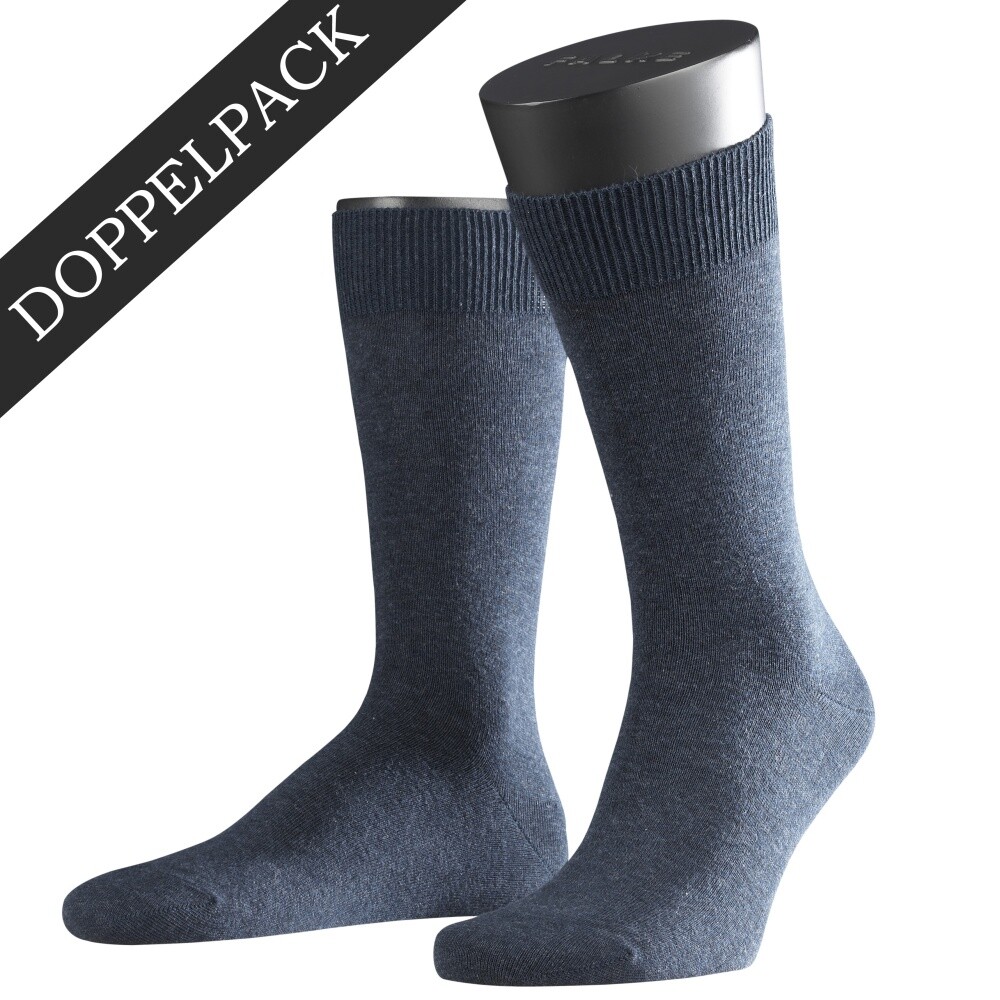 Falke 2-Pack Sock Swing Indigo Blue 14633 - 6490 Basic Cotton