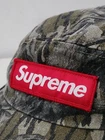 FW18 Supreme Militaire Camping Cap Mossy Oak Camouflage Chapeau Rouge Logo Boite