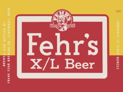 Fehr's XL Beer of Cincinnati, OhiO NEW Metal Sign 24''x30'' USA STEEL XL Size 7 lb