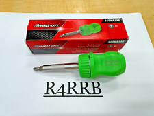 Snap-on Tools Usa Rare New Green Stubby Handle Ratcheting Screwdriver Ssdmr1ag