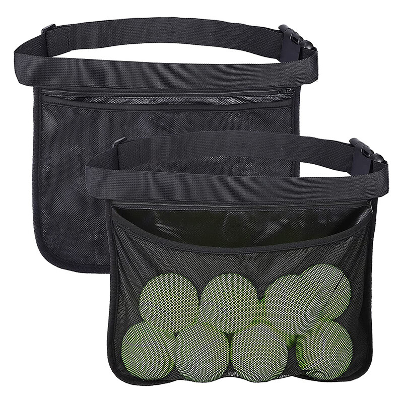 Tennis Ball Carry Bag Large Capacity Zipper Tennis Ball Storage Waist