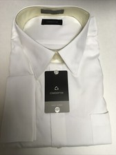 MEN'S WHITE SHIRT BUTTON DOWN W/ CUFF ASSORTED SIZES COTTON BLEND FREE SHIPPING