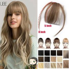Natural Clip In On Bangs Human Hair Extensions Clip In Hair Thin Fringe Air Bang