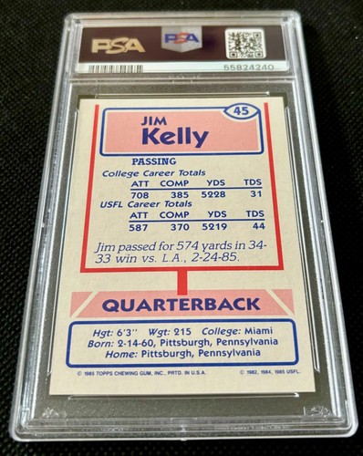Jim Kelly Topps Rookie Lot USFL auto signed - Picture 5 of 10