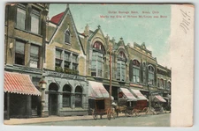 Postcard 1910 Dollar Savings Bank in Niles, OH. Spot Where McKInley Was Born