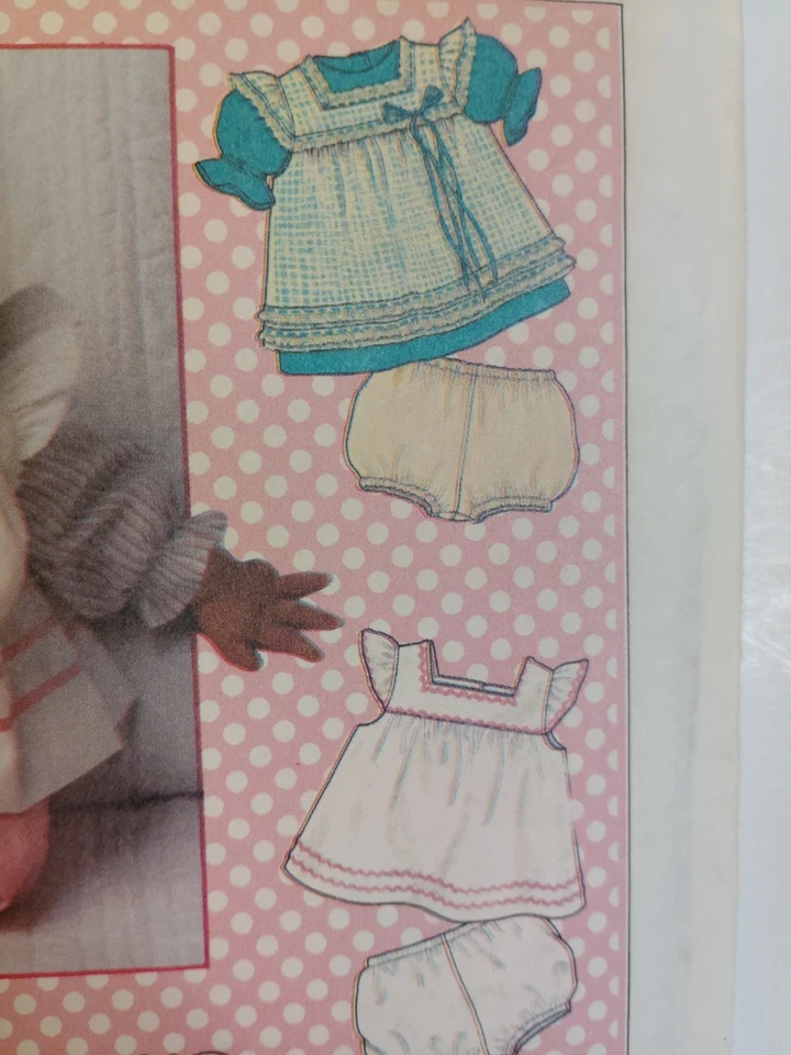 Simplicity 7783 Tops Apron Sundress Pants Panties Sewing Pattern Infants 6M Cut - Image 3 of 4