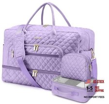Large Women Travel Duffle Bag, Weekender Bags for Women with Purple - 3 Pcs