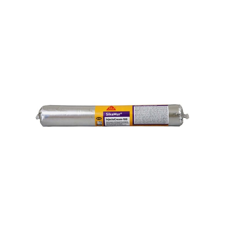 SikaMur InjectoCream 100 traitement des murs humides et salpêtre avec cartouche 600ml