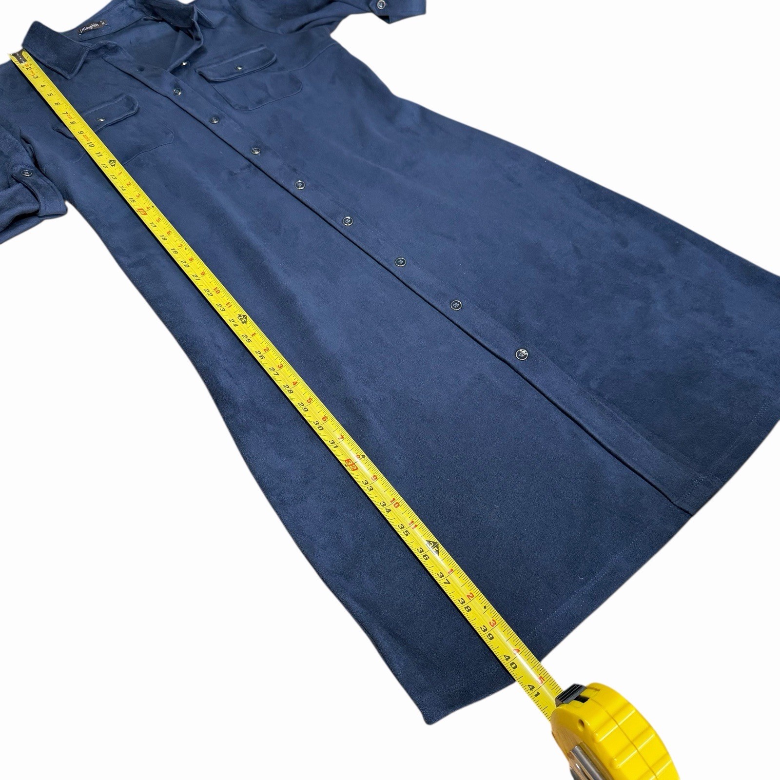 J McLaughlin Solid Navy Haarlem Belted Shirt Dres… - image 6