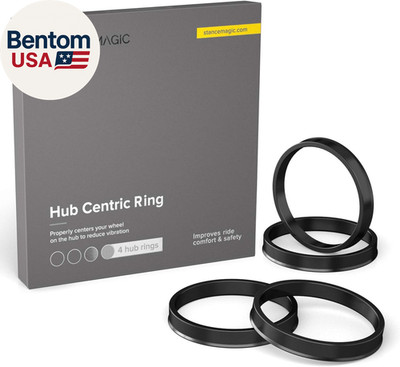 Hubcentric Rings (Pack of 4) - 71.5Mm ID to 78.1Mm OD - Black Poly Carbon Plasti
