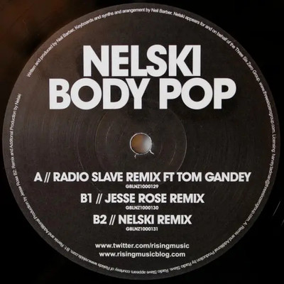 Nelski Body Pop Vinyl Single 12inch Rising Music