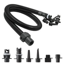 7 PCS Paddle Board SUP Pump Adapter Set 1 Air Hose 6 Nozzles Electric Boat