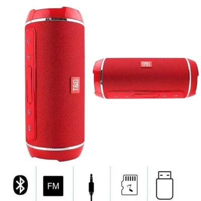 Enceinte Bluetooth Portable BORLAI TG-116 Étanche Rouge USB TF MP3 5W Lampe - Photo 1/4