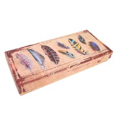 Vintage Simple Style Calligraphic Feather Pen Kit Student Pen Gift Box For