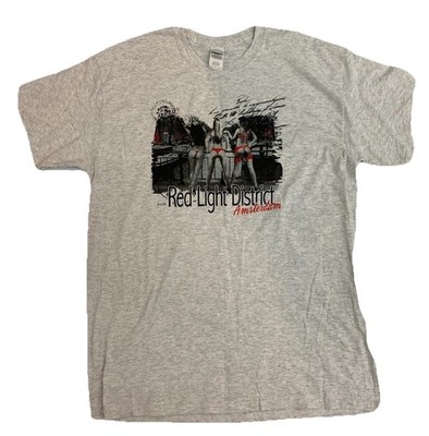 Red Light District Amsterdam Gildan Shirt Size L