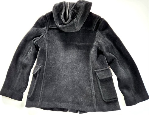 BURBERRY LONDON Womens Duffle Jacket Coat Black 100% Wool Size Small - Picture 4 of 13