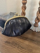lee sands eel skin Kiss Lock Change Purse