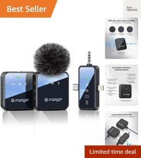 3 in 1 Microphone for iPhone/Android/Camera, Wireless Microphones, 328ft Tran...