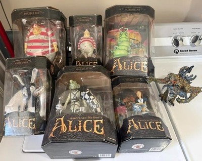 American McGee's Alice 7 Figure Lot- 6 NIB, Jabberwocky no box