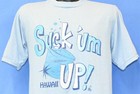 vintage 70s SUCK UM UP! HAWAII SUNSTROKES POLYTEES BLUE COTTON t-shirt MEDIUM M — photo 1