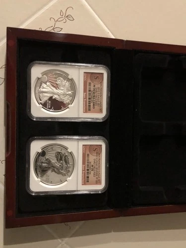 2012-S PF 70 AND REVERSE PF 70 NGC ULTRA CAMEO AMERICAN EAGLE SET BOX & COA